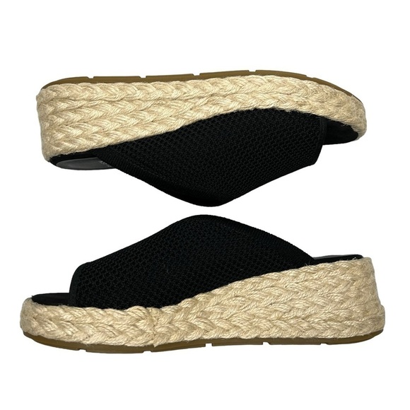 NWOT EILEEN FISHER Tali Platform Wedge Slip On Black Sandals Women's Siz… - Picture 16 of 16